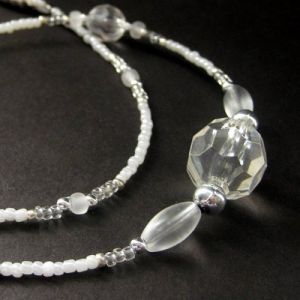 Images of lucite crystal and glass - Clear glass crystal lucite necklace.jpg